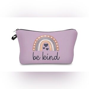 Purple 'Be Kind' Zipper Pouch